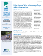 Using Rumble Strips to Encourage Stops at Rural Intersections