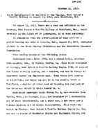 Interstate Commerce Commission Report of the Accident  Investigation Occurring on the CHICAGO ROCK ISLAND AND PACIFIC RAILWAY RICHFIELD NE