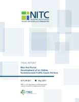 BikePed Portal  development of an online nonmotorized traffic count archive