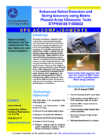 Enhanced Defect Detection and Sizing Accuracy Using Matrix Phased Array Ultrasonics Tools