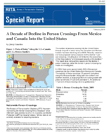 A Decade of Decline in Person Crossings From Mexico and Canada Into the United States