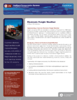 Electronic Freight Manifest A Major ITS Initiative