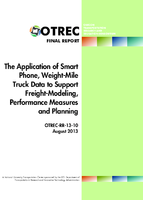 The application of smart phone weightmile truck data to support freightmodeling performance measures and planning