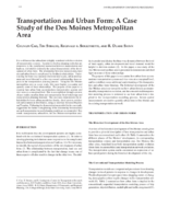 Transportation and Urban Form A Case Study of the Des Moines Metropolitan Area