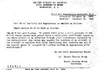 Part 60 Amendment 604 Pilot Certificates