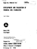 Development and Evaluation of Chemical Soil Stabilizers