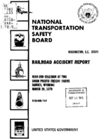 Interstate Commerce Commision Report of the Accident  Investigation Occuring on the UNION PACIFIC FREIGHT TRAINS RAMSEY WY