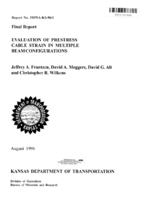 Evaluation of prestress cable strain in multiple beam configurations