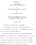 The FederalAid Highway Act of 1970 and Other Related Bills Prepared for Delivery before the Subcommittee on Roads of the Senate Committee on Public Works