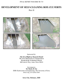 Development of SelfCleaning Box Culverts  Phase III