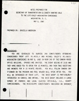Notes Prepared for Secretary of Transportation Elizabeth Hanford Dole to the LottOxley Washington Conference