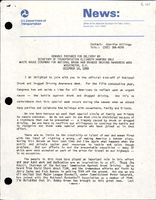 Remarks Prepared for Delivery by Secretary of Transportation Elizabeth Hanford Dole White House Ceremony for National Drunk and Drugged Driving Awareness Week