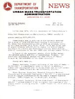 Department of Transportation News Urban Mass Transportation Administration UTMA 7583