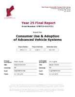 Consumer Use  Adoption of Advanced Vehicle Systems