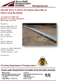 MASH Test 310 on Wyoming Box Beam Shoulder Barrier