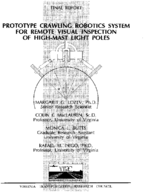 Prototype crawling robotics system for remote visual inspection of highmast light poles