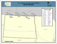 US  Canada Land Ports of Entry LPOEs North Dakota