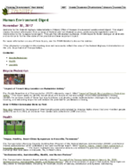 Human Environment Digest November 30 2017