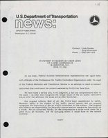 Statement by Secretary Drew Lewis at a News Conference