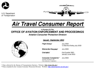 Air Travel Consumer Report September 2003
