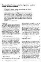 Characteristics of a wakevortex tracking system based on acoustic refractive scattering