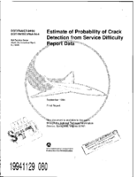 Estimate of probability of crack detection from service difficulty report data