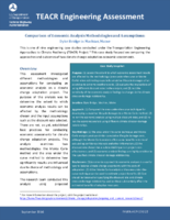 TEACR Engineering Assessment Comparison of Economic Analysis Methodologies and Assumptions Dyke Bridge in Machias Maine