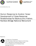 Human Response to Aviation Noise Development of DoseResponse Relationships for Backcountry Visitors  Rainbow Bridge National Monument