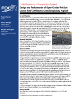 Design and Performance of OpenGraded Friction Course OGFC Mixtures Containing Epoxy Asphalt Summary