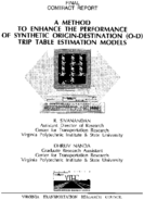 A method to enhance the performance of synthetic origindestination OD trip table estimation models