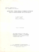 United StatesFederal Republic of Germany cooperative study of advanced ground vehicle ride quality