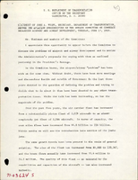 Statement of John A Volpe Secretary Department of Transportation before the Aviation Subcommittee of the Senate Committee on Commerce Regarding Airport and Airway Development