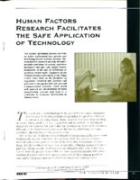 Human factors research facilitates the safe application of technology