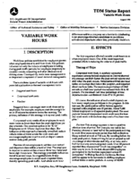 TDM Status Report Variable Work Hours