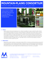 Experimental Fatigue Assessment of CFRPRetrofitted Reinforced Concrete Beams Subjected to Service Temperatures Research Brief