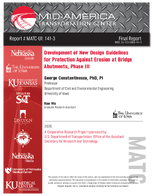 Development of New Design Guidelines for Protection Against Erosion at Bridge Abutments Phase III