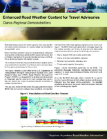 Enhanced Road Weather Content for Travel Advisories Clarus Regional Demonstrations