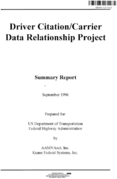 Driver citationcarrier data relationship project