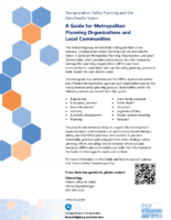Transportation Safety Planning and the Zero Deaths Vision A Guide for Metropolitan Planning Organizations and Local Communities