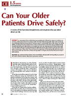 Can Your Older Patients Drive Safely
