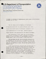 Statement of Secretary of Transportation Brock Adams on the Milwaukee Railroad