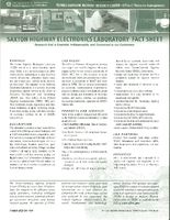 Saxton Highway Electronics Laboratory Fact Sheet  Research that is Essential Indispensable and Connected to our Customers 2001