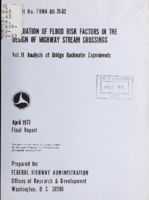 Evaluation of flood risk factors in the design of highway stream crossing  V2 Analysis of bridge backwater experiments