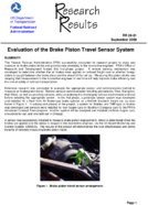 Evaluation of the Brake Piston Travel Sensor System Research Results