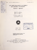 Data Base Development of Automobile and Light Truck Maintenance  Volume II Appendix E