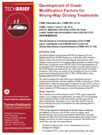 Development of Crash Modification Factors for WrongWay Driving Treatments techbrief