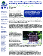Tribal corridor management planning  model case study and guide for Caltrans District 1 research brief