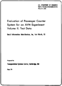 Evaluation of Passenger Counter System for an AVM Experiment Volume II Test Data