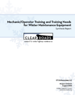 MechanicOperator Training and Training Needs for Winter Maintenance Equipment Synthesis Report