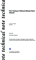 Fire Testing of EthanolBased Hand Cleaner